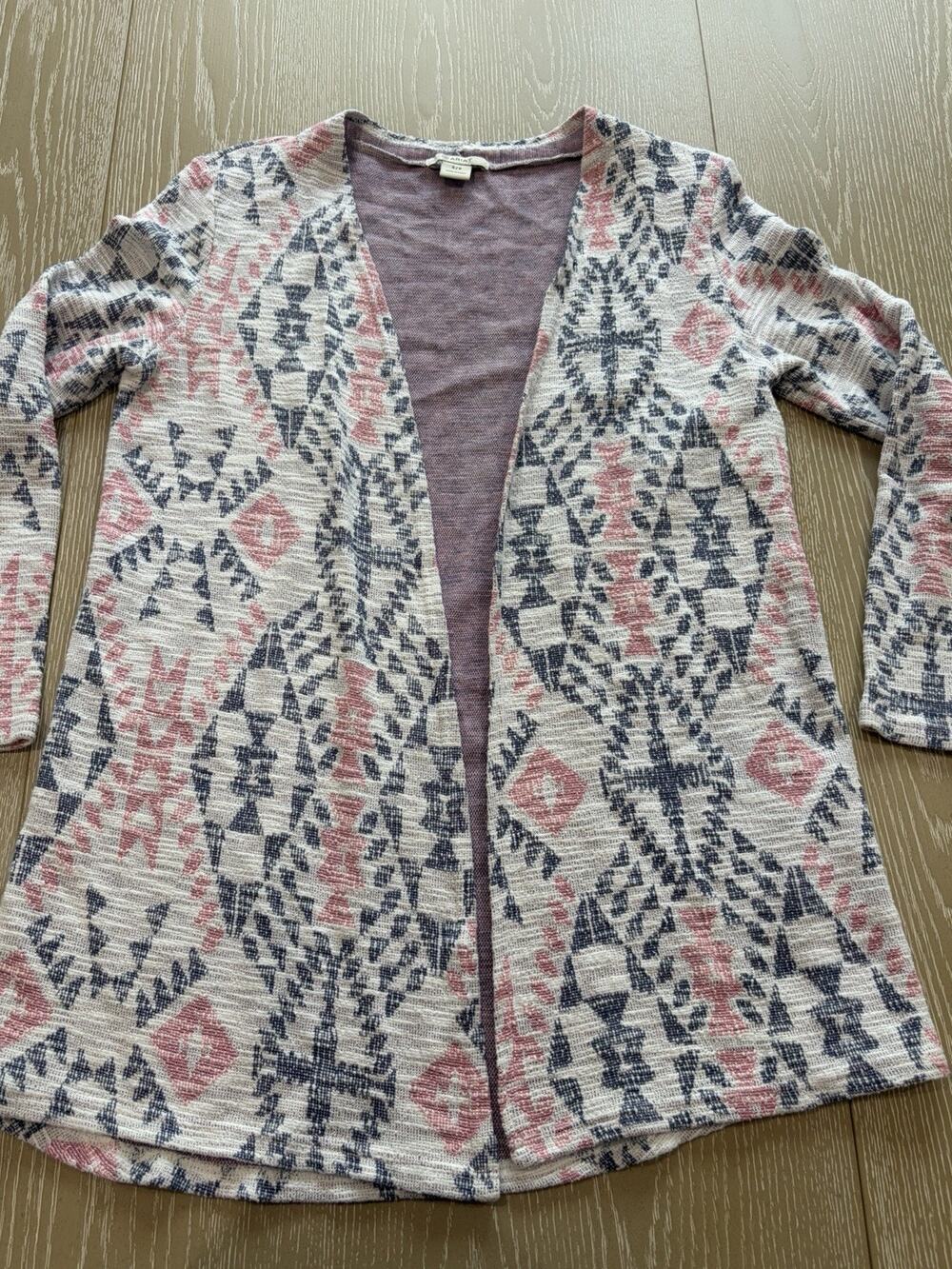 Ariat Women’s Cardigan Blue/Pink Design Size Small
